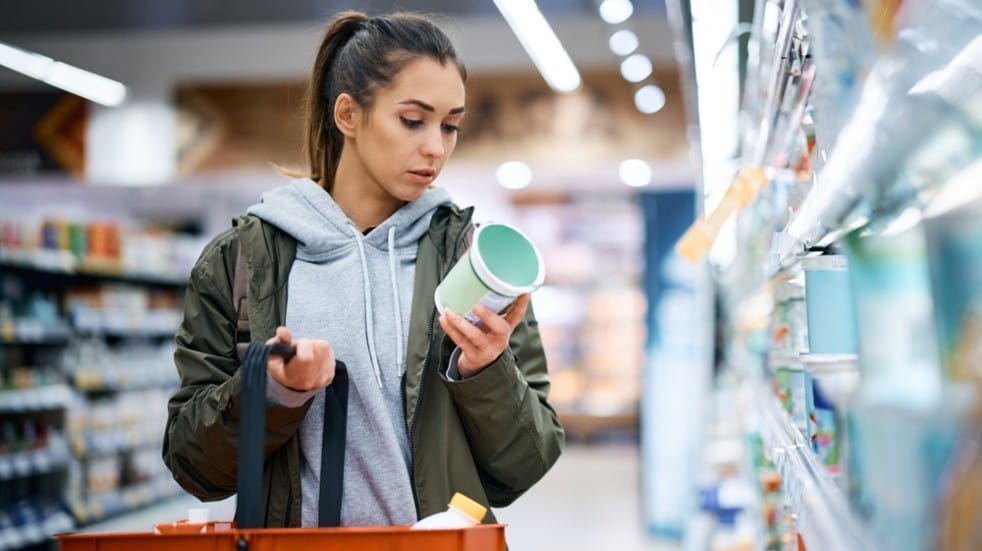 woman shopping in supermarket
